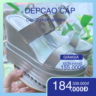 dép nữ đế đúc siêu nhẹ cao 12cm.thiết kế sang trọng (fom nhỏ tăng size nhé )