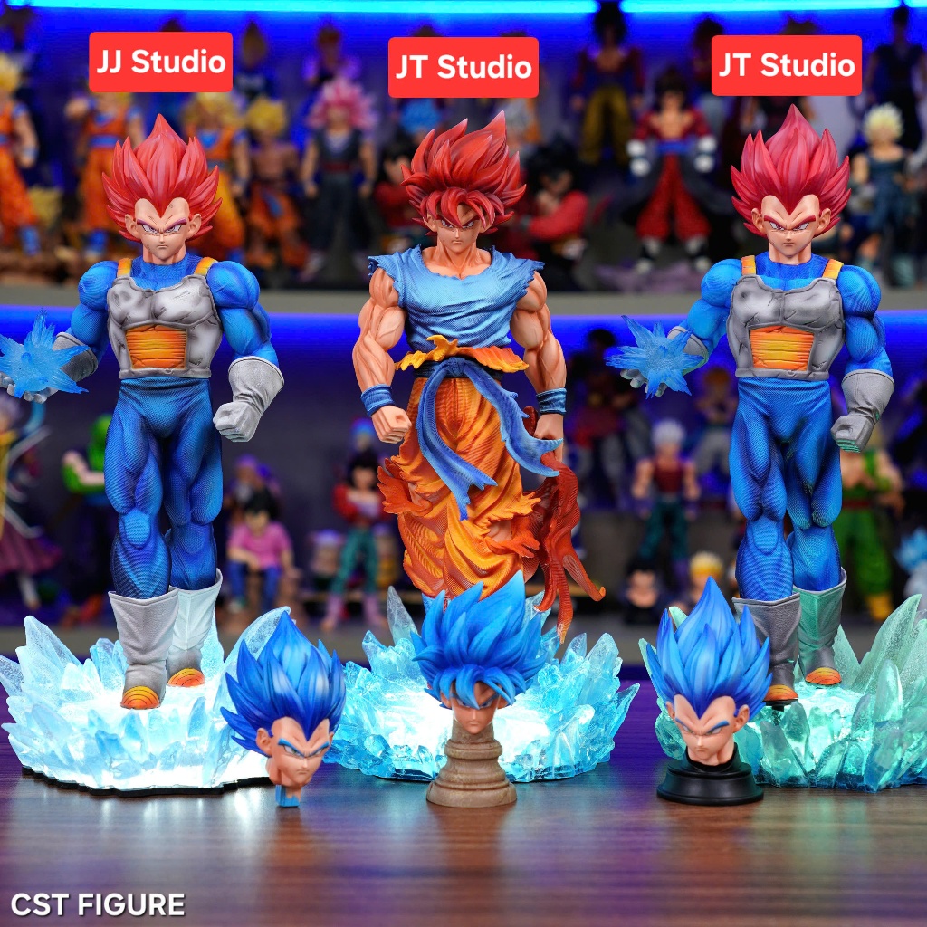 Mô hình Goku &Vegeta Blue / Gold – JT Studio & JG Studio | Cao 33cm