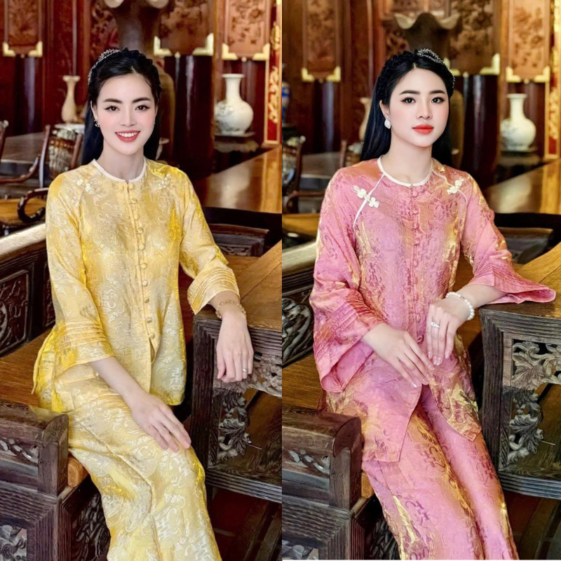 Set Lụa lễ chùa nữ Bộ đồ lam đi chùa nữ cao cấp và sang chảnh