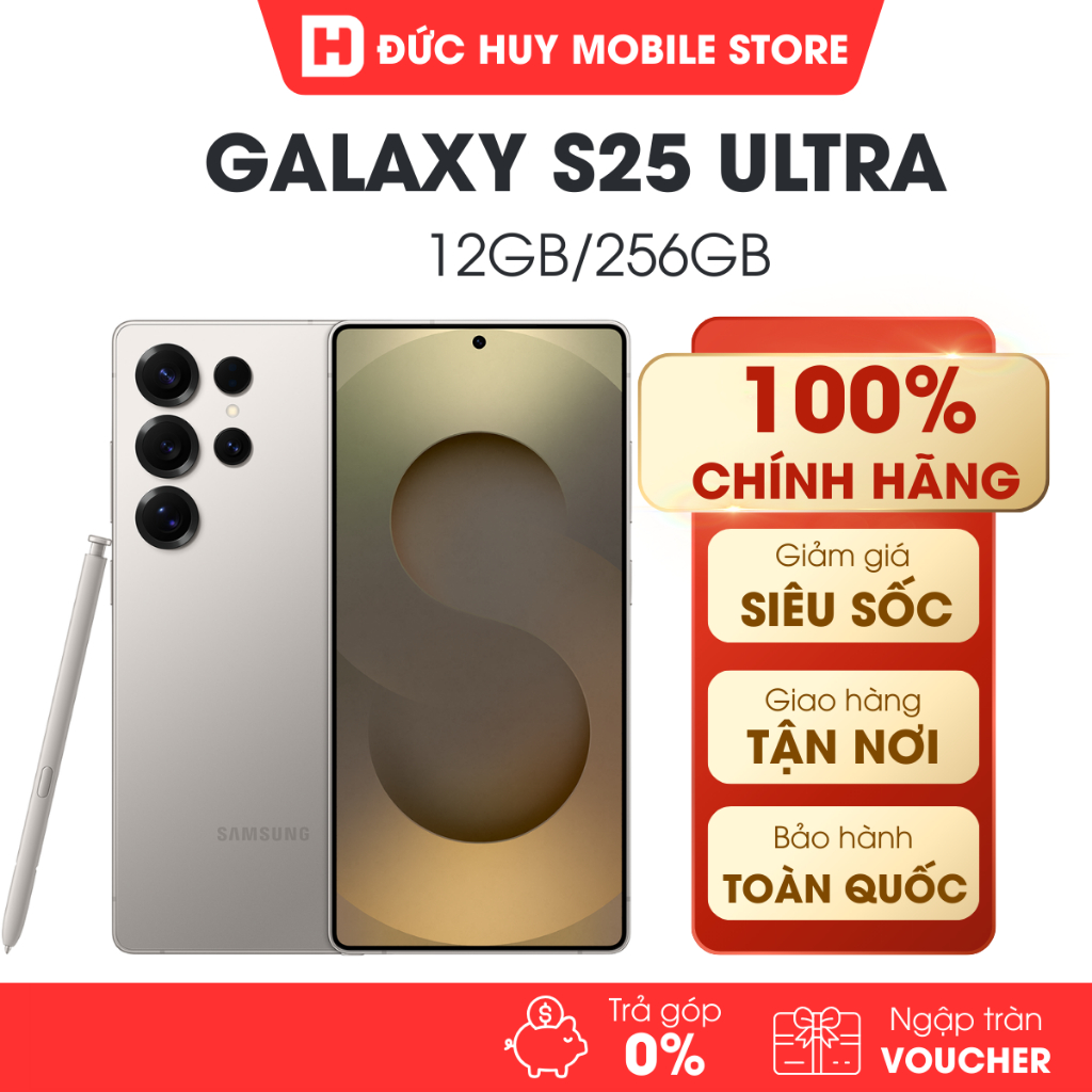 {  Full VAT } Điện Thoại Samsung Galaxy S25 Ultra 5G 12GB/256GB Chính Hãng