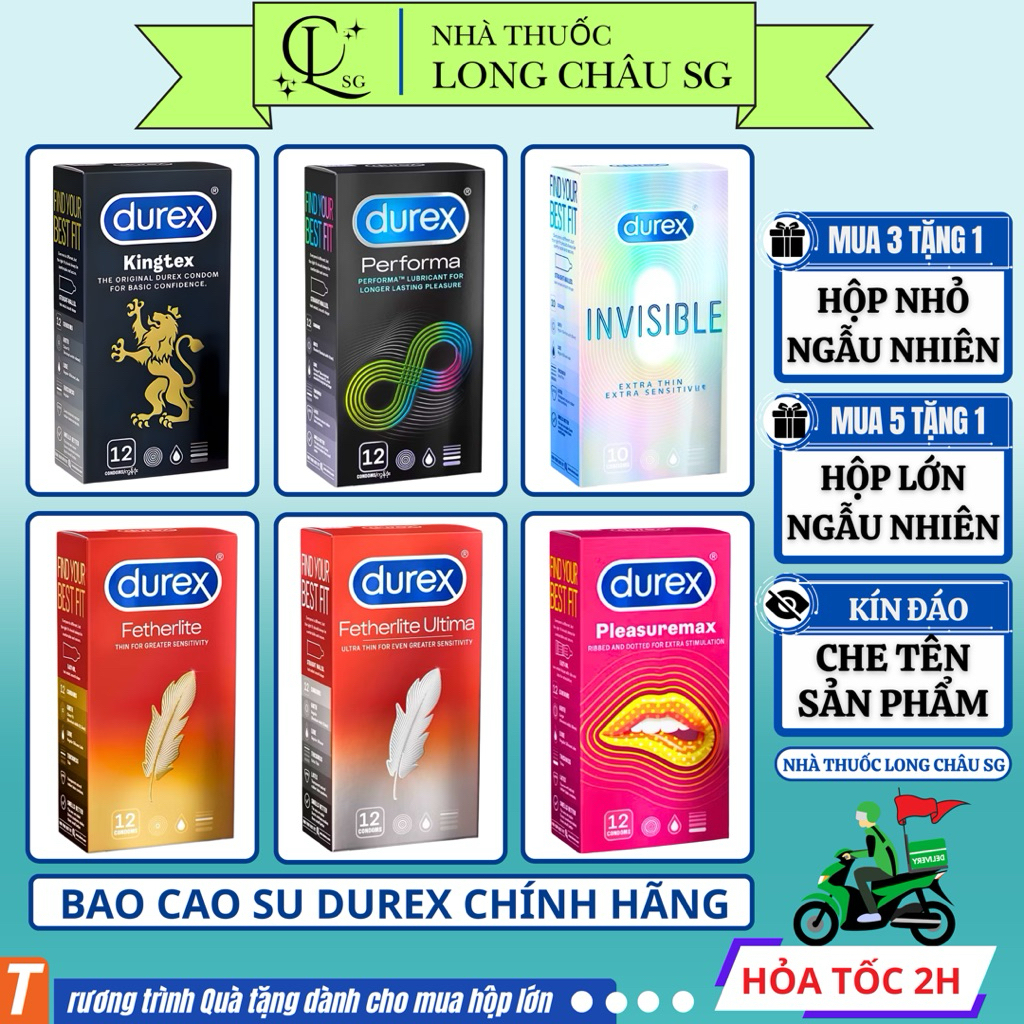 Bao Cao Su Durex Chính Hãng – Ship Hỏa Tốc Hồ Chí Minh - Giao Kín - Che Tên Sản Phẩm