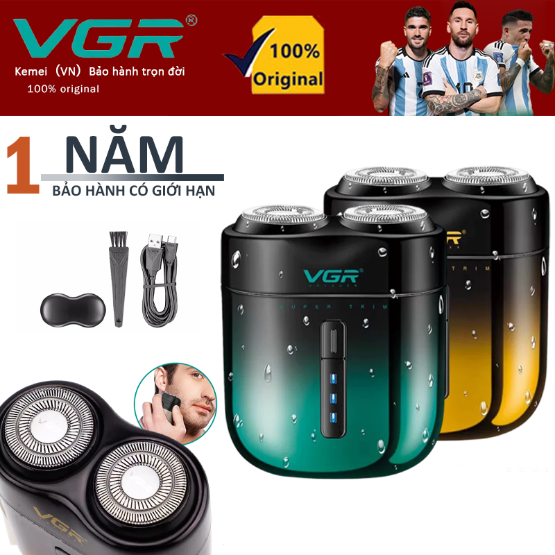 VGR Máy Cạo Râu Mini Nam Điện 2026 quả và trơn tru, máy cạo râu khô Bảo hành 24 tháng V-348