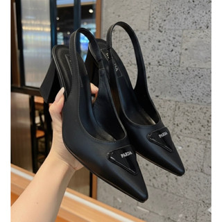 Giày nữ giày cao gót nữ mũi nhọn gót trụ cao 5-7cm da đẹp mềm êm S044