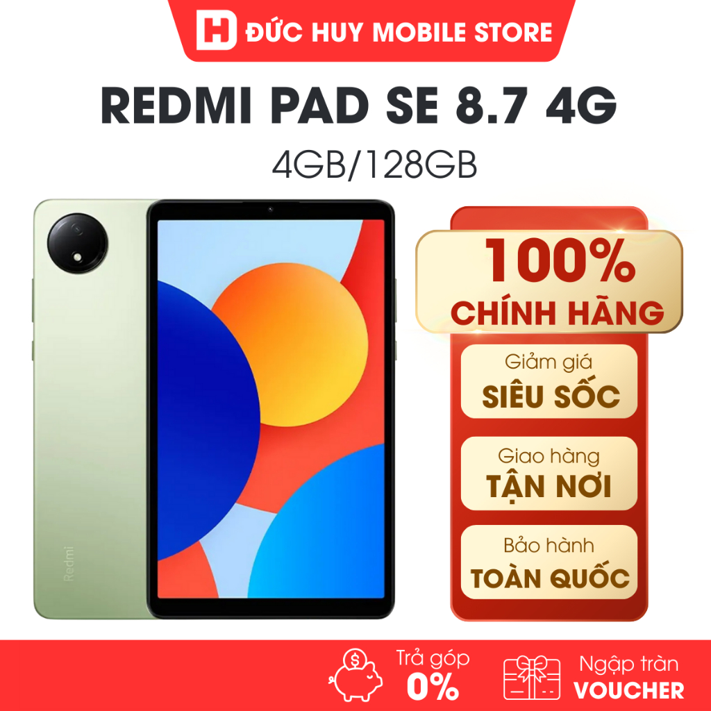 Máy Tính Bảng Xiaomi Redmi Pad SE 8.7 4G 4GB/128GB Chính Hãng | BigBuy360 - bigbuy360.vn