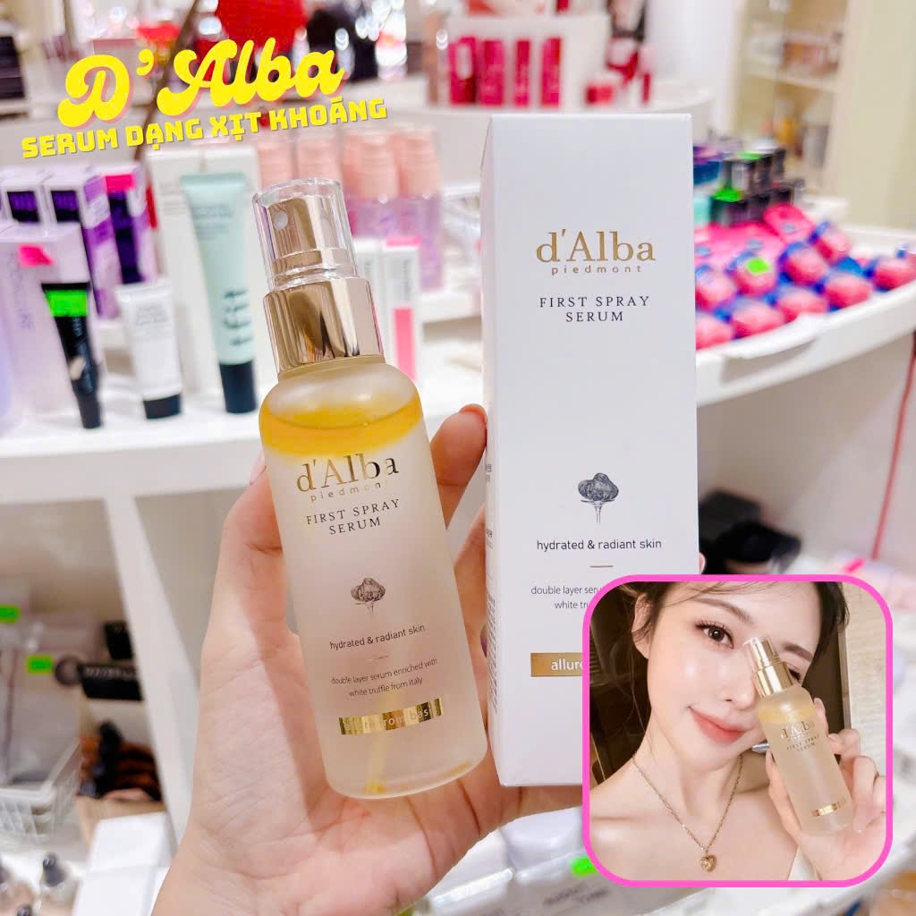 Serum Dạng Xịt Khoáng Căng Bóng Da D'Alba Serum 100ml