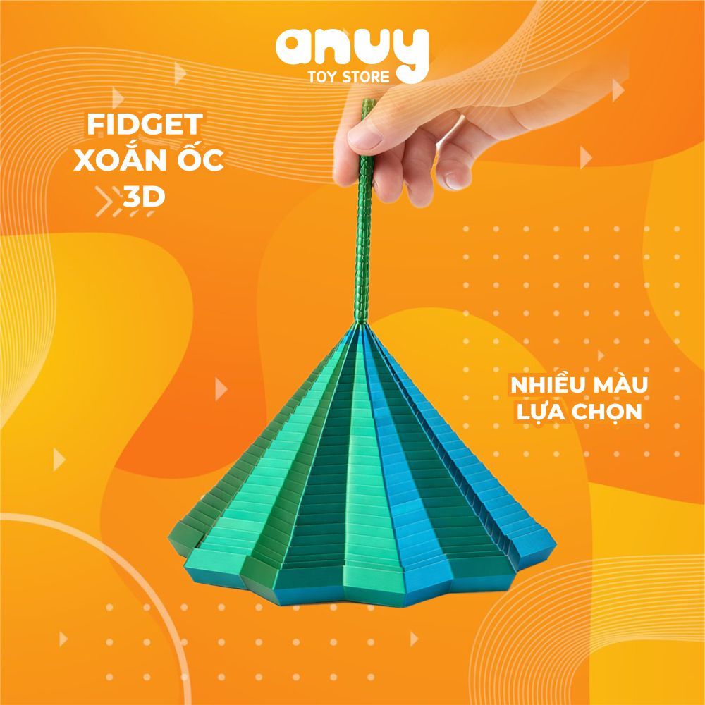Fidget tháp xoắn ốc đồ chơi xả stress in 3D giảm căng thẳng
