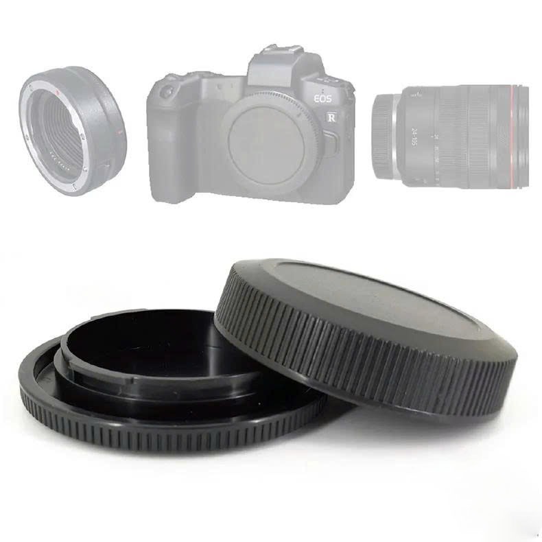 Bộ nắp đuôi lens Canon RF và nắp body máy ảnh Canon RF (màu đen) - Mới
