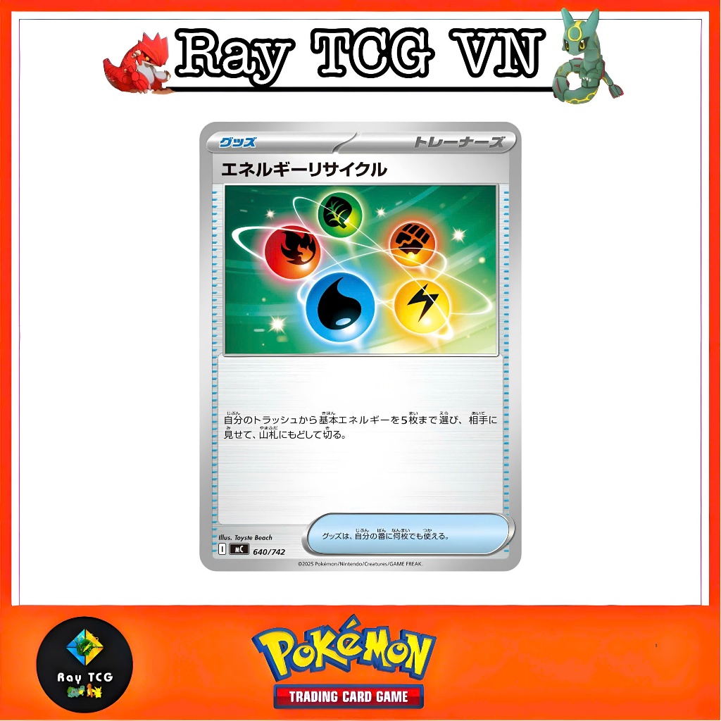 [ Chính Hãng ] Thẻ Pokemon Energy Recycler [-] {640/742} [ MC ] Box Dekki 100 - Card Pokemon TCG