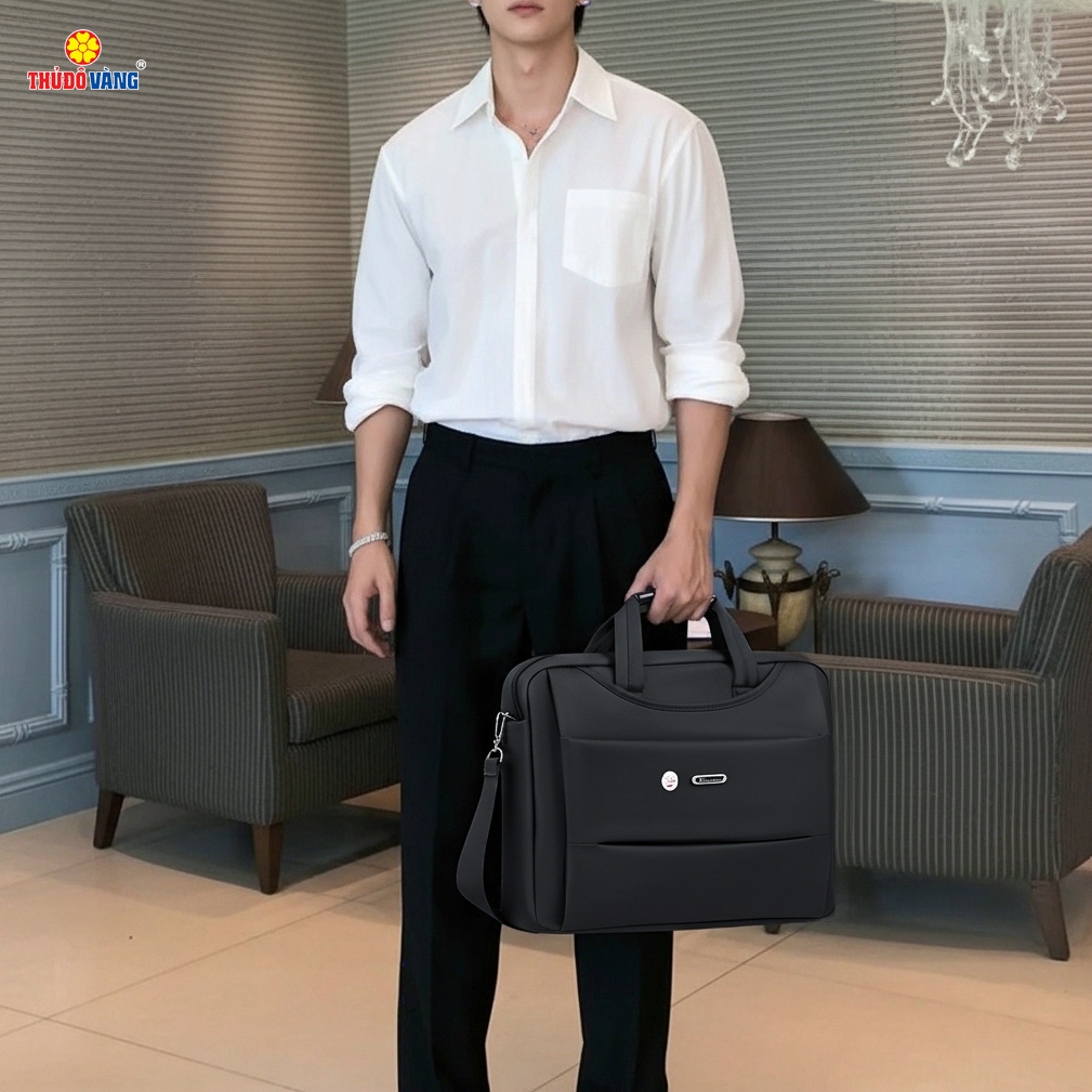 [THỦ ĐÔ VÀNG] Cặp ngang Công Sở cho Giáo viên, Học Sinh, Đi Dạy, Đựng Laptop 16 inch chống sốc C342