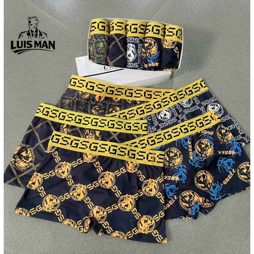 mở bán Combo 4 Tặng 1 Quần Sịp Nam Luis Man Hoàng Gia – Boxer Thun Lạnh Cao Cấp, Co Giãn 4 Chiều