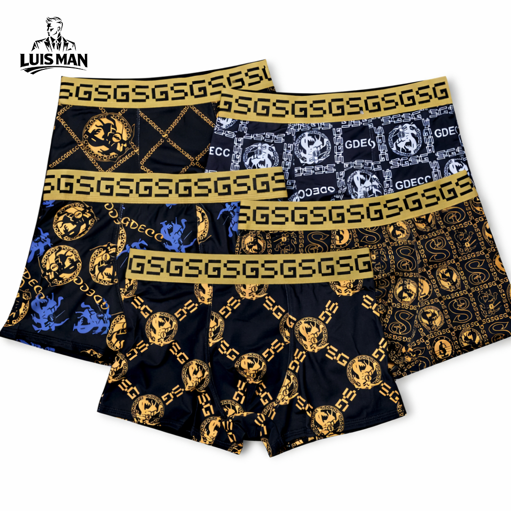 Combo 4 Tặng 1 Quần Sịp Nam Luis Man Hoàng Gia – Boxer Thun Lạnh Cao Cấp, Co Giãn 4 Chiều