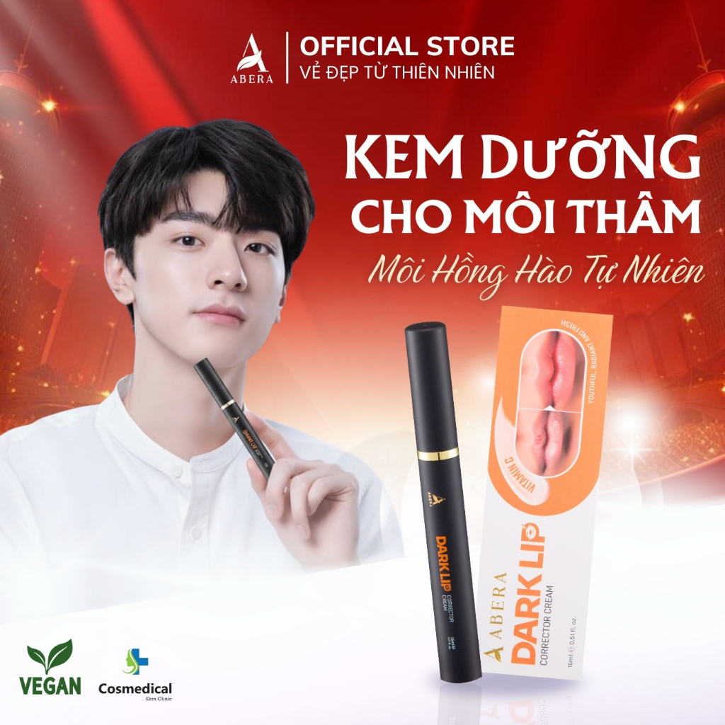 Kem Thâm Môi Abera Làm Mờ Thâm Môi Lâu Năm Dưỡng Ẩm Ngừa Khô Môi Giúp Môi Sáng Hồng Tươi Tắn 15ML