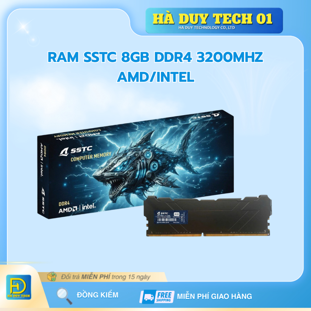 RAM SSTC 8GB DDR4 3200MHZ AMD/INTEL - Cam Kết Chính Hãng - BH 36T - Ha Duy Tech