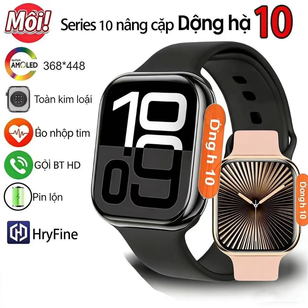 2025 Watch10 mới S10 Max 47mm Smartwatch bt call 10th 128 MB bộ nhớ lớn 2.29 siêu mỏng sạc không dây