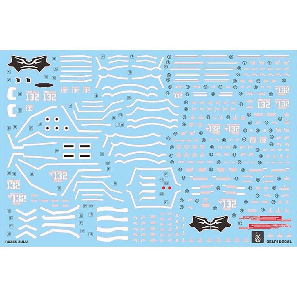Đề can - Decal nước cho mô hình lắp ráp HG Rozen Zulu
