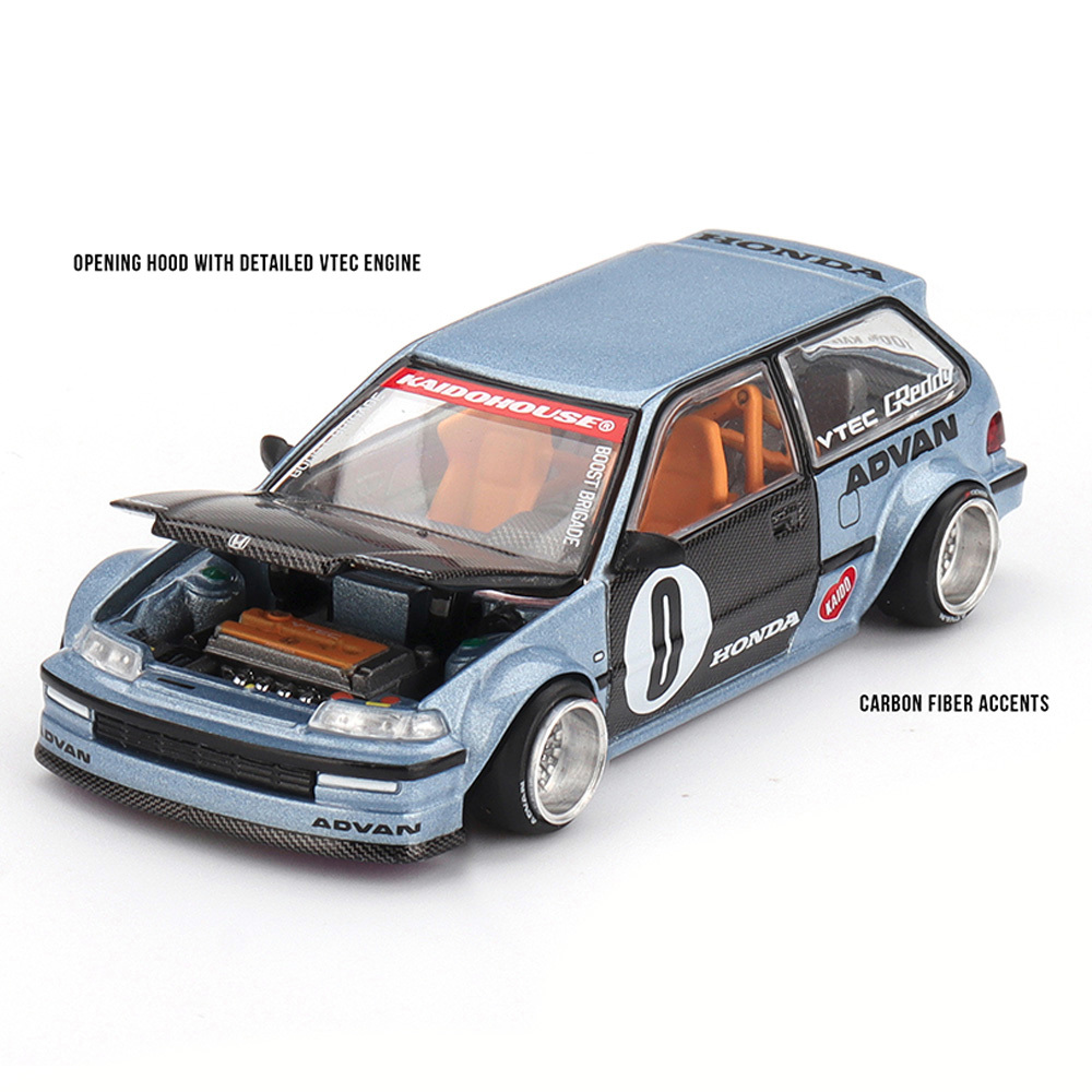 Mô hình xe Honda civic (EF) ROULETTE V1 mở capo tỉ lệ 1:64 Kaido House