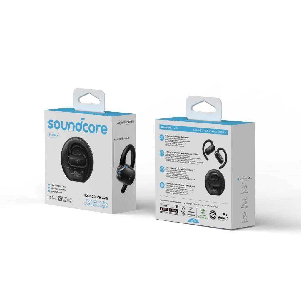 Tai nghe bluetooth soundcore V40i Open-Ear - 4 micro, thuật toán AI, chuẩn kháng bụi và nước IP55 | BigBuy360 - bigbuy360.vn