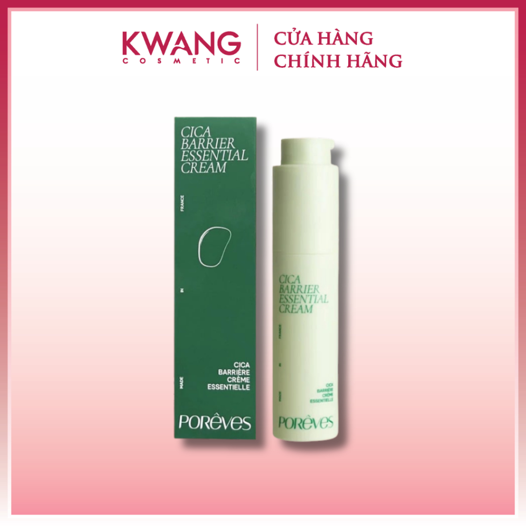 Kem Dưỡng POREVES CICA BARRIER ESSENTIAL Phục Hồi Làm Dịu Da Chính Hãng