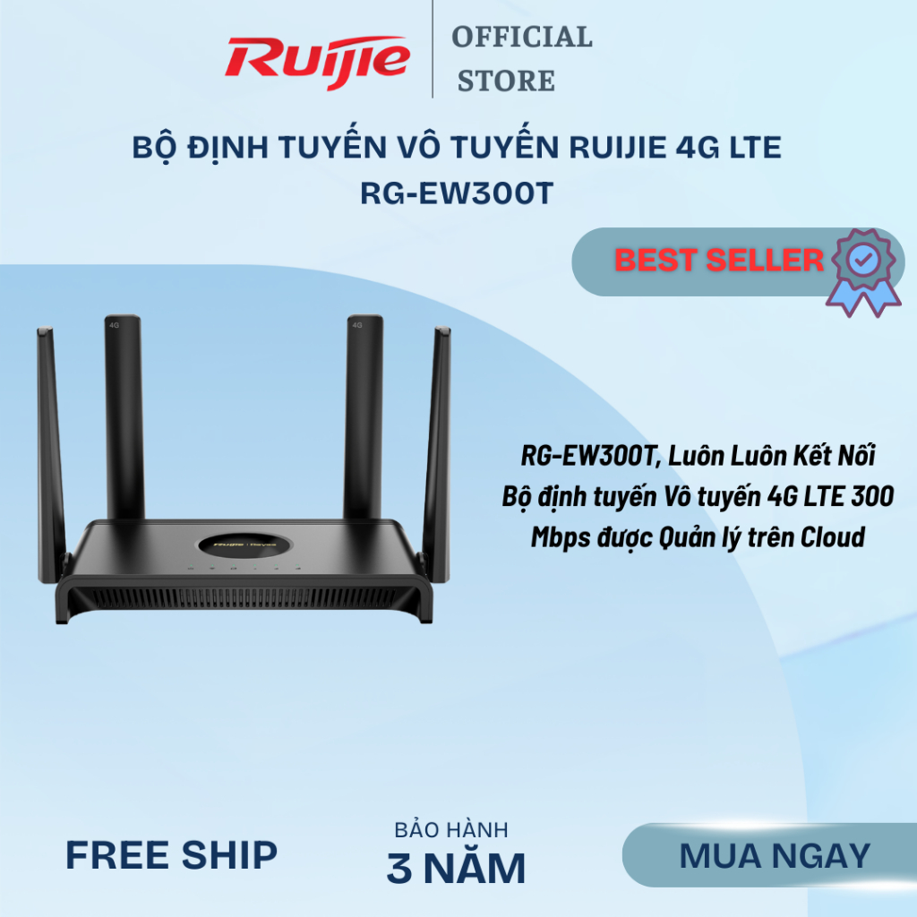 Bộ định tuyến Vô tuyến RUIJIE được 4G LTE RG-EW300T