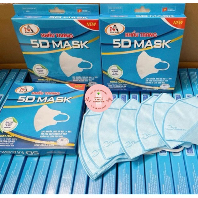 [300 chiếc 5D MASK] Khẩu Trang Y Tế 3 Lớp Famapro 5D MASK (10 cái / Hộp) Hàng Chính Hãng.