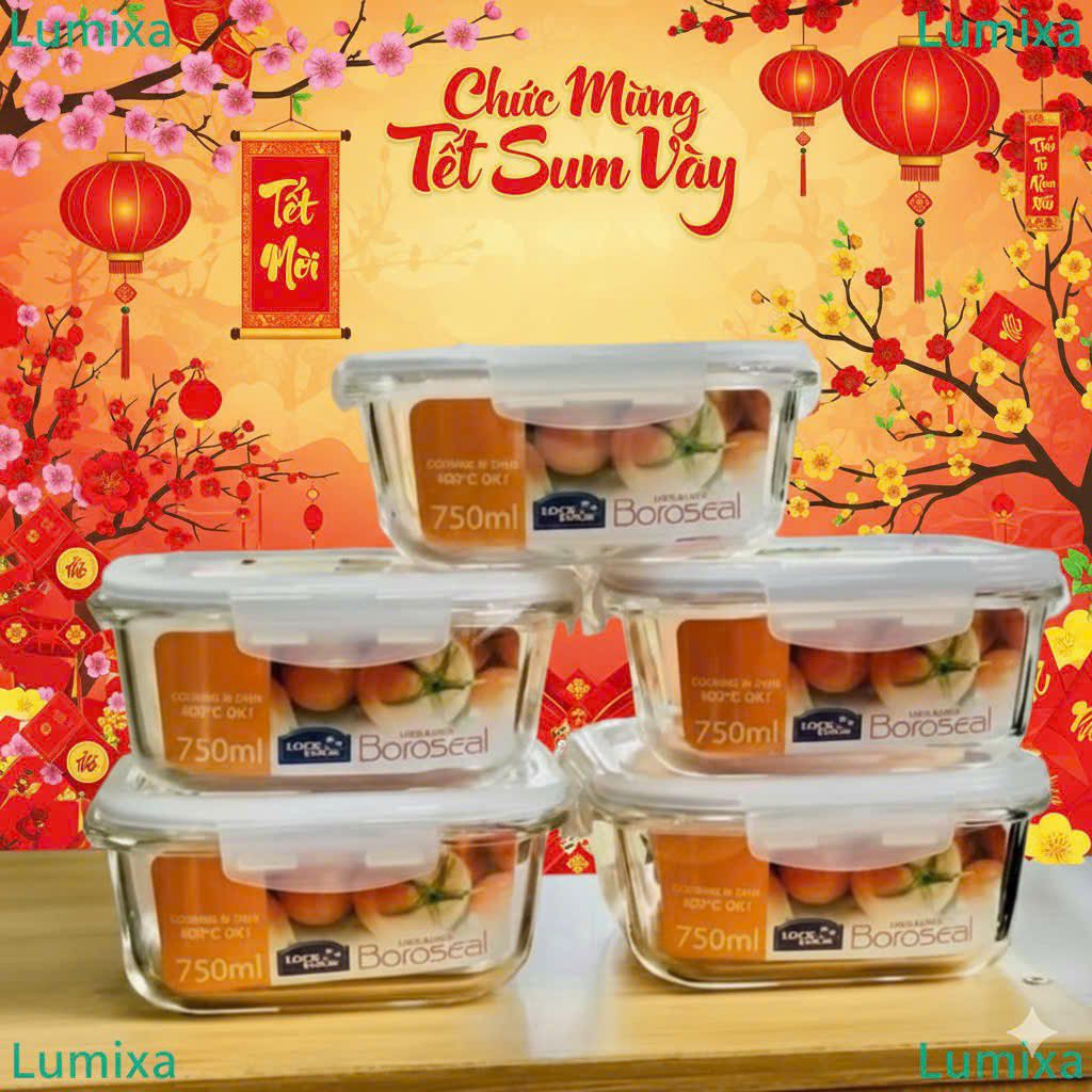 Hộp Thủy Tinh Lock&Lock 750ml ( Không có Chia Ngăn )