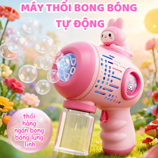 Máy Thổi Bong Bóng Tự Động Cầm Tay - Đồ Chơi Súng Thổi Bong Bóng Cho Bé Trai Bé Gái Nhiều Màu Sắc