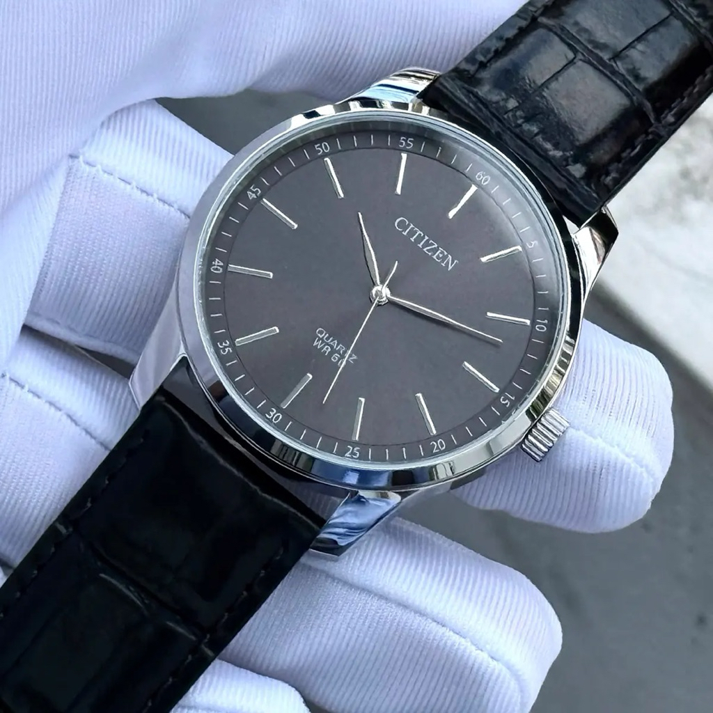 [Chính Hãng 100%] Đồng Hồ Nam Citizen BH5001-05H Máy Quartz (Pin) Kính Khoáng Siz 42mm Dây Da Fullbo