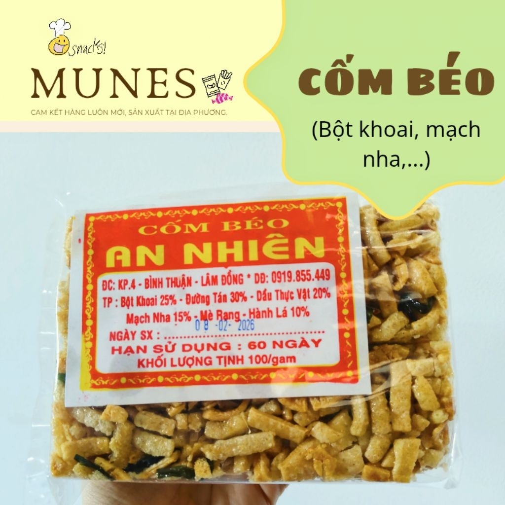 Cốm béo An Nhiên - Đặc sản Phan Thiết - giòn, thơm