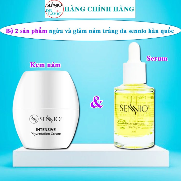 BỘ kem nám sennio hàn quốc huyết thanh nám trắng da sennio chính hãng serum senio combo giảm nám tốt