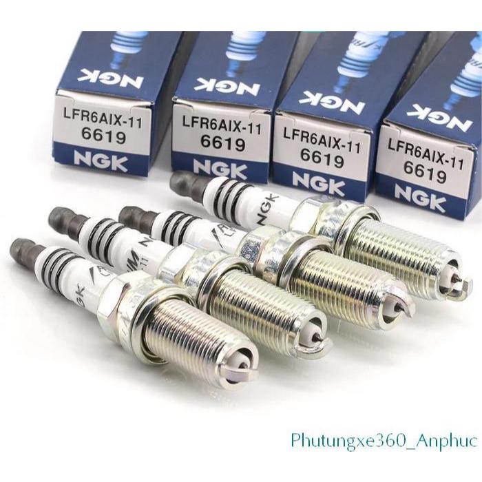 [Bộ 4 cái] Bugi cao cấp NGK iridium LFR6AiX-11 dùng cho Innova, Fortuner, Hiace, Landcruiser Prado