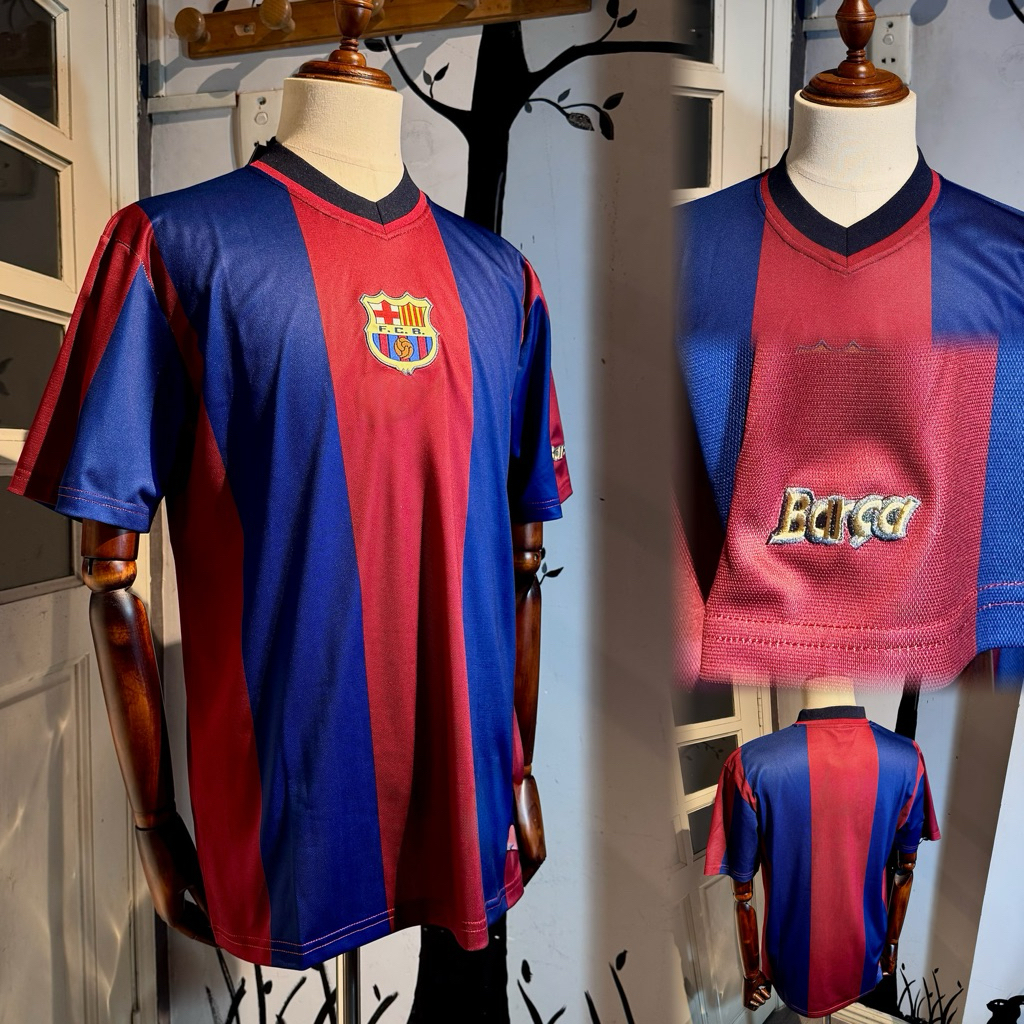 Áo bóng đá retro CLB Barcelona 1998 - Vải cotton polyester nhập khẩu cao cấp