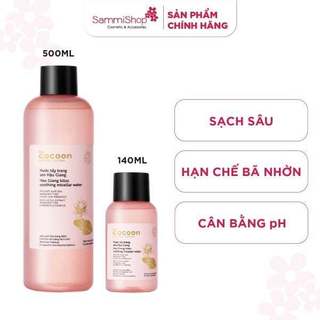 [140ML] Cocoon Nước tẩy trang Sen Hậu Giang Lotus Soothing Micellar Water