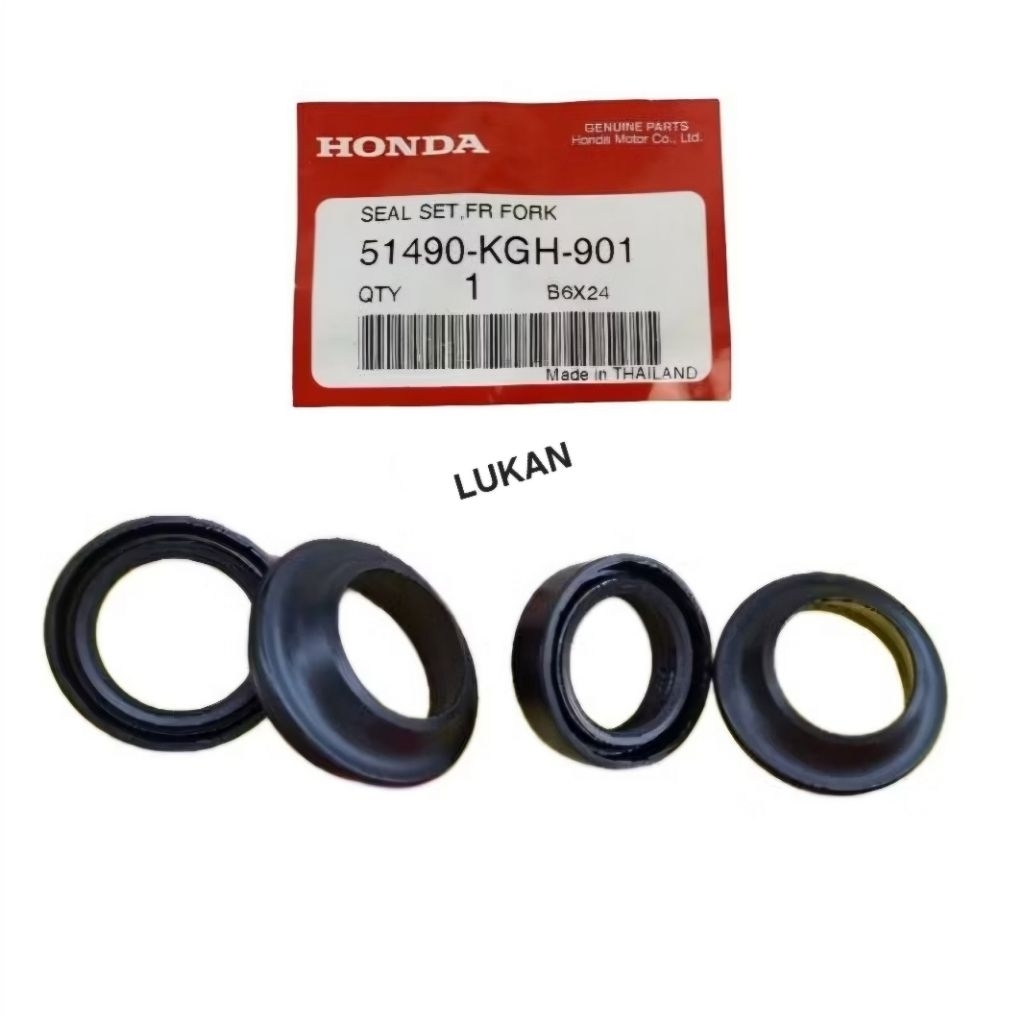 Bộ 4 phốt cao su, phớt giảm sóc phuộc trước DREAM, WAVE, FUTURE... zin 51490-KGH-901