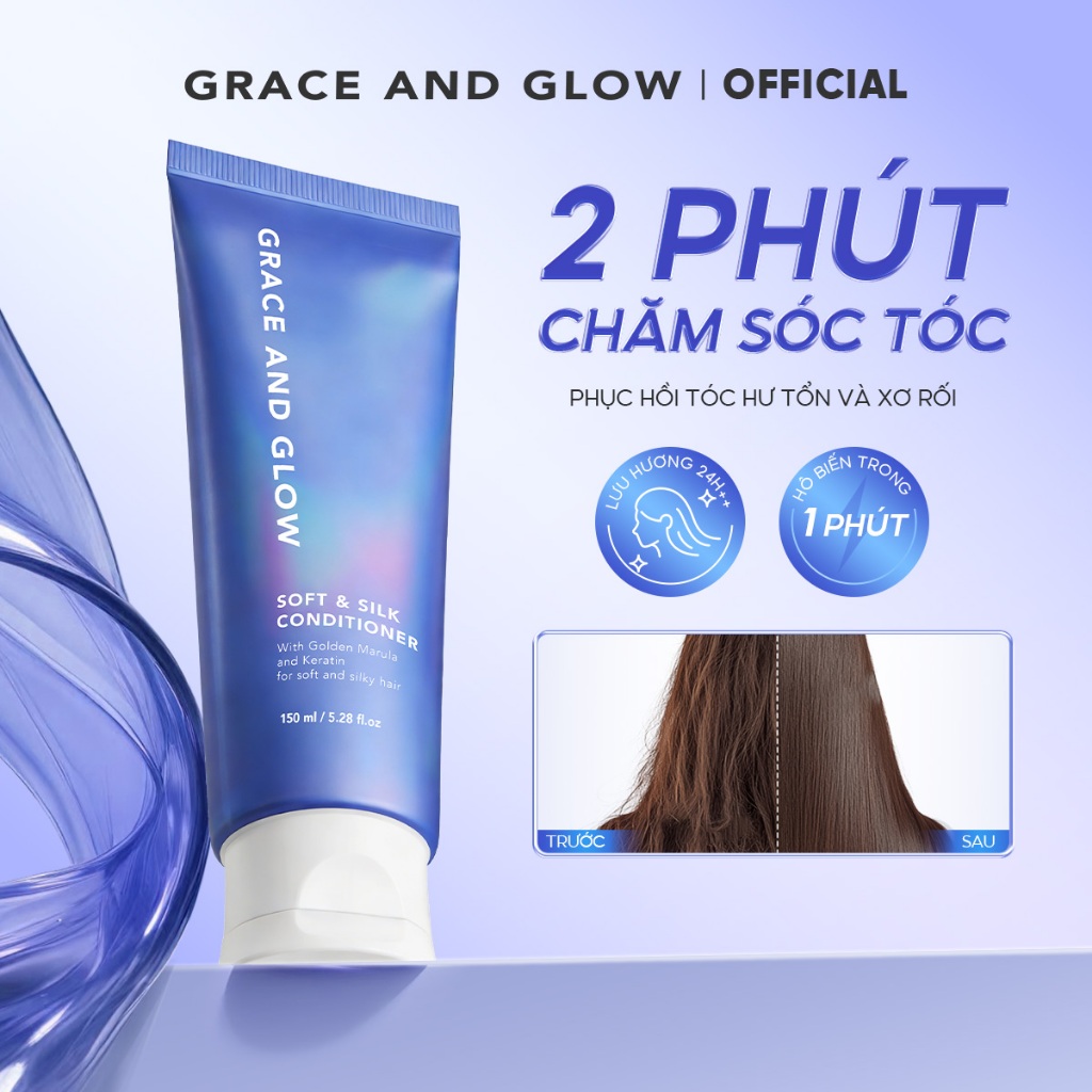 Dầu Xả Hương Nước Hoa Grace And Glow Black Opium Soft & Silk | 150ml