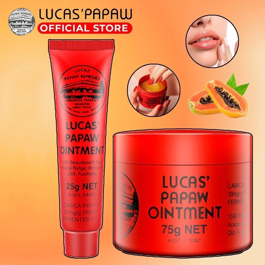 Kem đu đủ đa năng Lucas Papaw Ointment 15g / 75g – Dưỡng ẩm, làm dịu da, dùng cho môi & da khô
