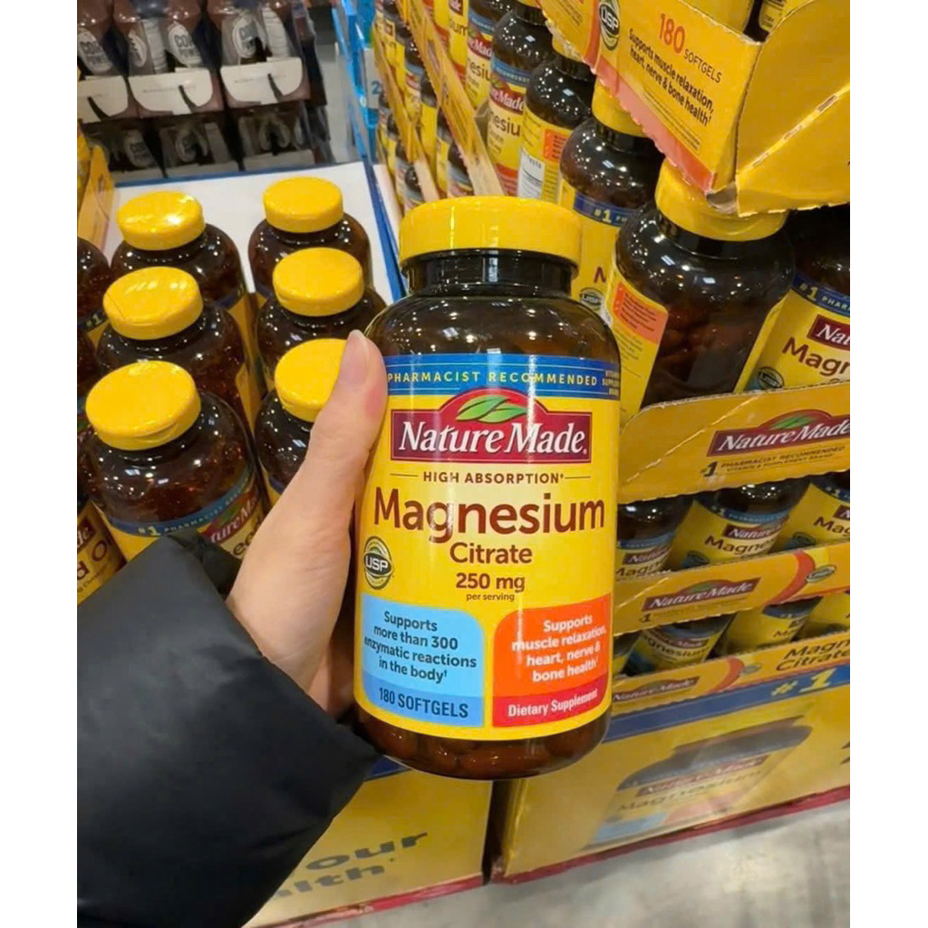 VIÊN UỐNG MAGNESIUM CITRATE NATURE MADE 250MG 180 VIÊN