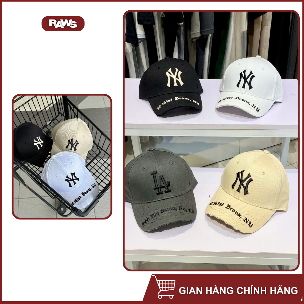 Mũ MLB NY Yankees/LA Doggers Adjustable Hat In  Rách Viền - 4 Mã