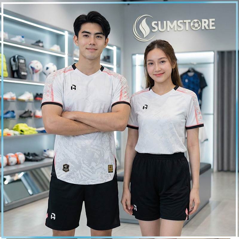 HP - Áo Đá Banh Không Logo The Gator Trắng Hồng - Đồ Đá Banh Nam Nữ Cao Cấp