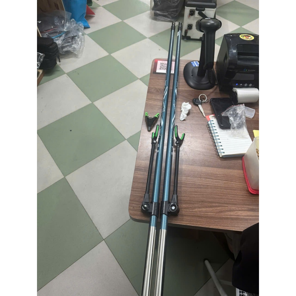 Chống Cần Câu Đài Gác Cần Câu Đài Carbon Cao Cấp. Gác Tab xanh 2m4-2m7