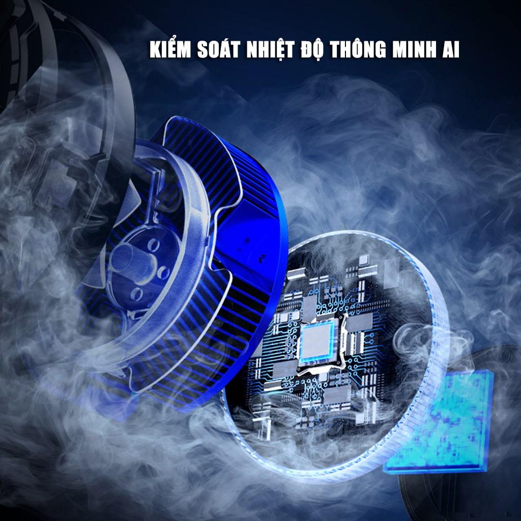 Quạt tản nhiệt điện thoại sò lạnh từ tính Memo CX15 Pro AI RGB Gaming thế hệ mới đóng băng bề mặt