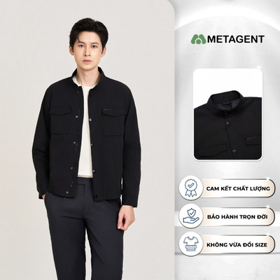 Áo khoác Khaki cổ tàu Modern, áo khoác nam Metagent MS 70E4463