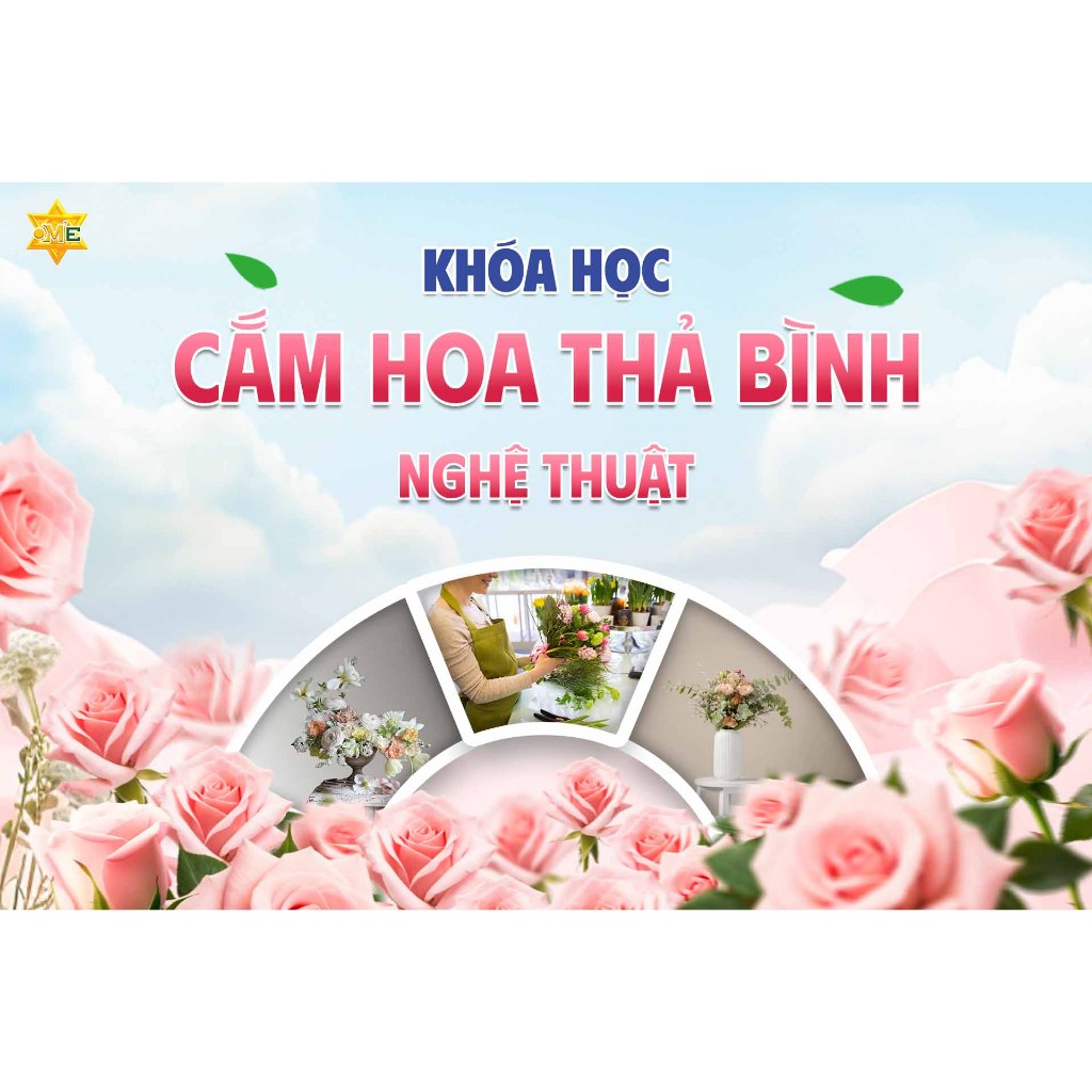 Khóa học cắm hoa thả bình nghệ thuật - Khóa học Online - Trung tâm OM'E