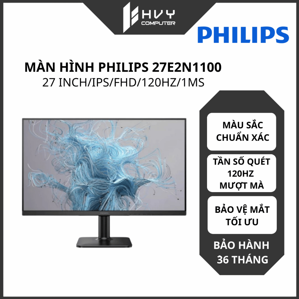 Màn hình Philips 27E2N1100 27 inch/IPS/FHD/120Hz/1ms | Tốc Độ Phản Hồi Nhanh - Hàng chính hãng