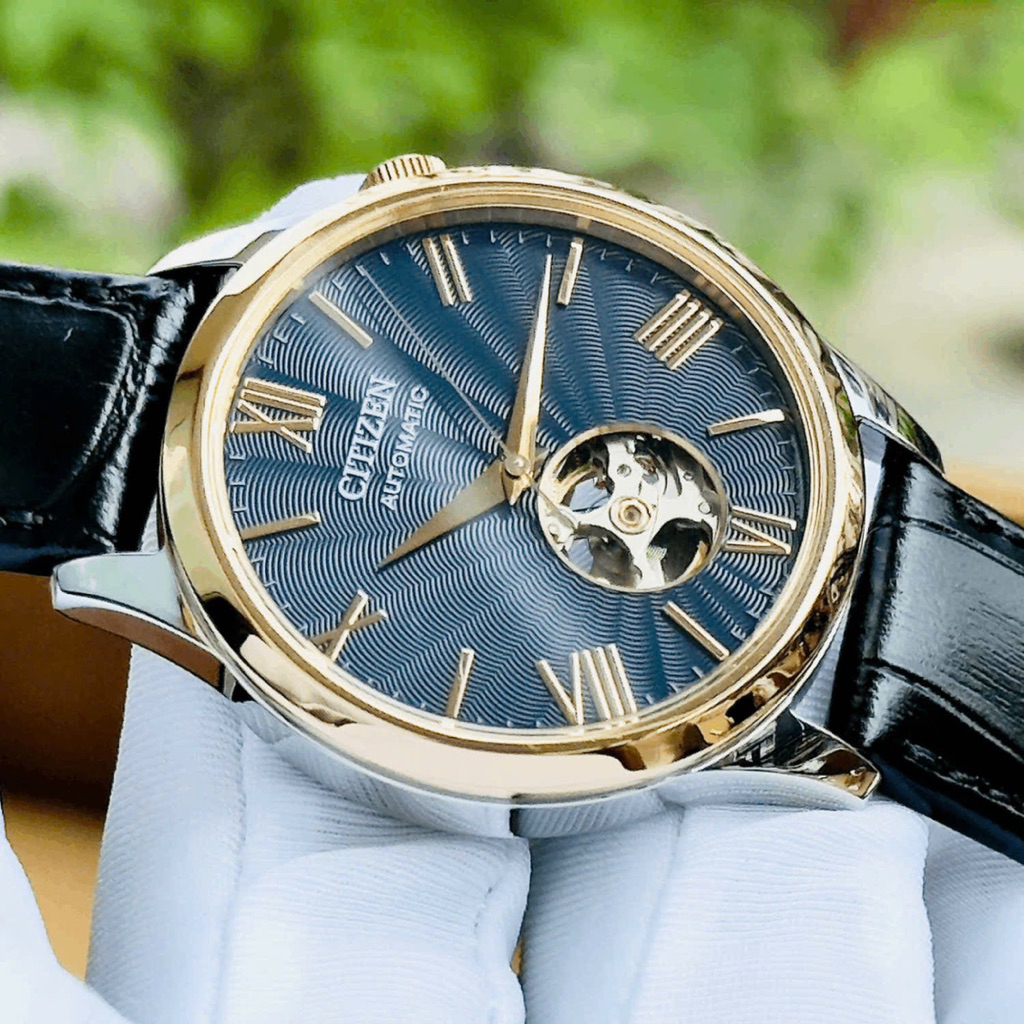 [Chính Hãng 100%] Đồng Hồ Nam Citizen MECHANICAL OPEN HEART NH9136-02L Máy Cơ (Auto) Kính Sapphire S