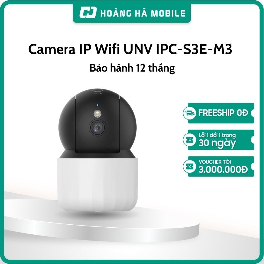 Camera IP Wifi UNV quay quét 360° trong nhà IPC-S3E-M3 - Bảo hành chính hãng 12 tháng