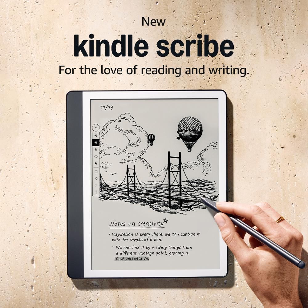 Máy đọc sách Kindle Scribe 2024/ 2022 – Kindle đọc sách & Ghi chú kèm bút viết cao cấp New Seal