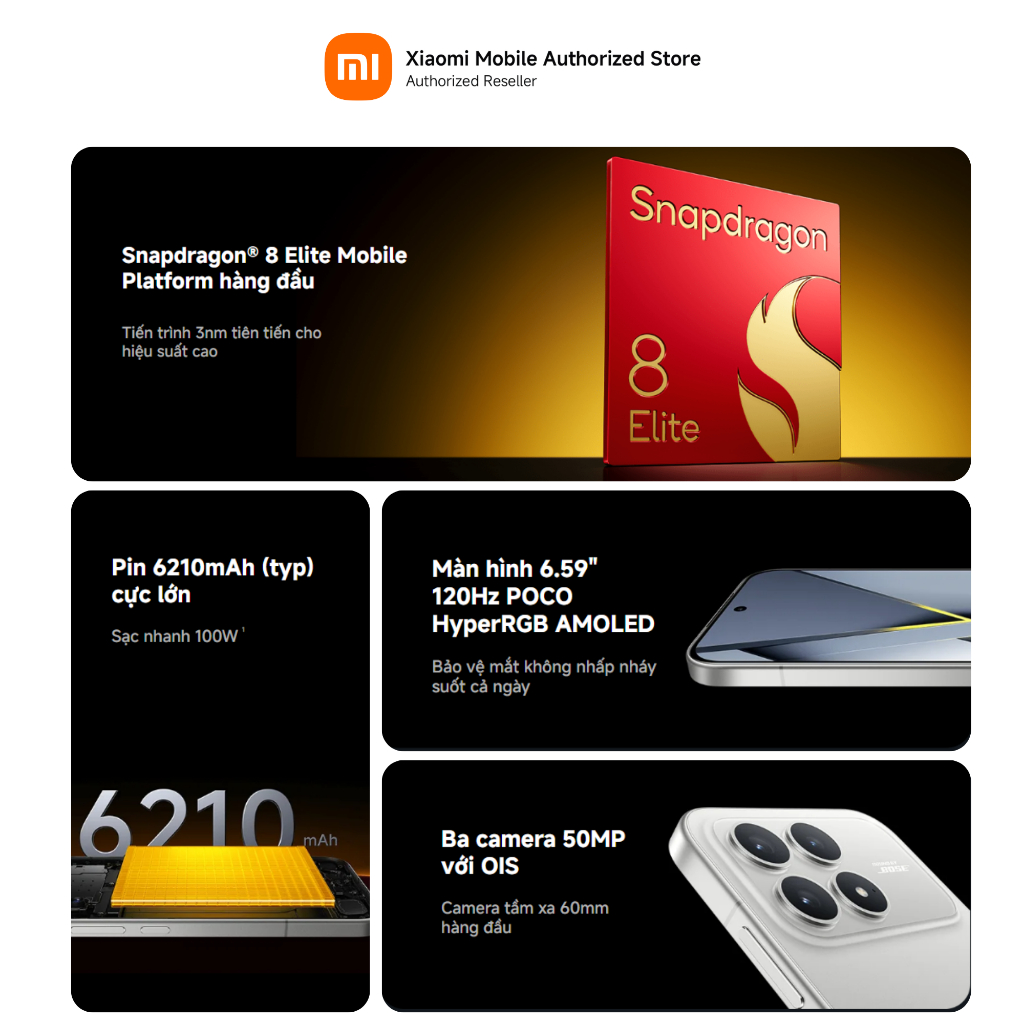 [Livestream] Điện thoại POCO F8 Pro 12+512GB | Màn POCO HyperRGB AMOLED 6.59" 120Hz | Snapdragon 8 Elite | BigBuy360 - bigbuy360.vn