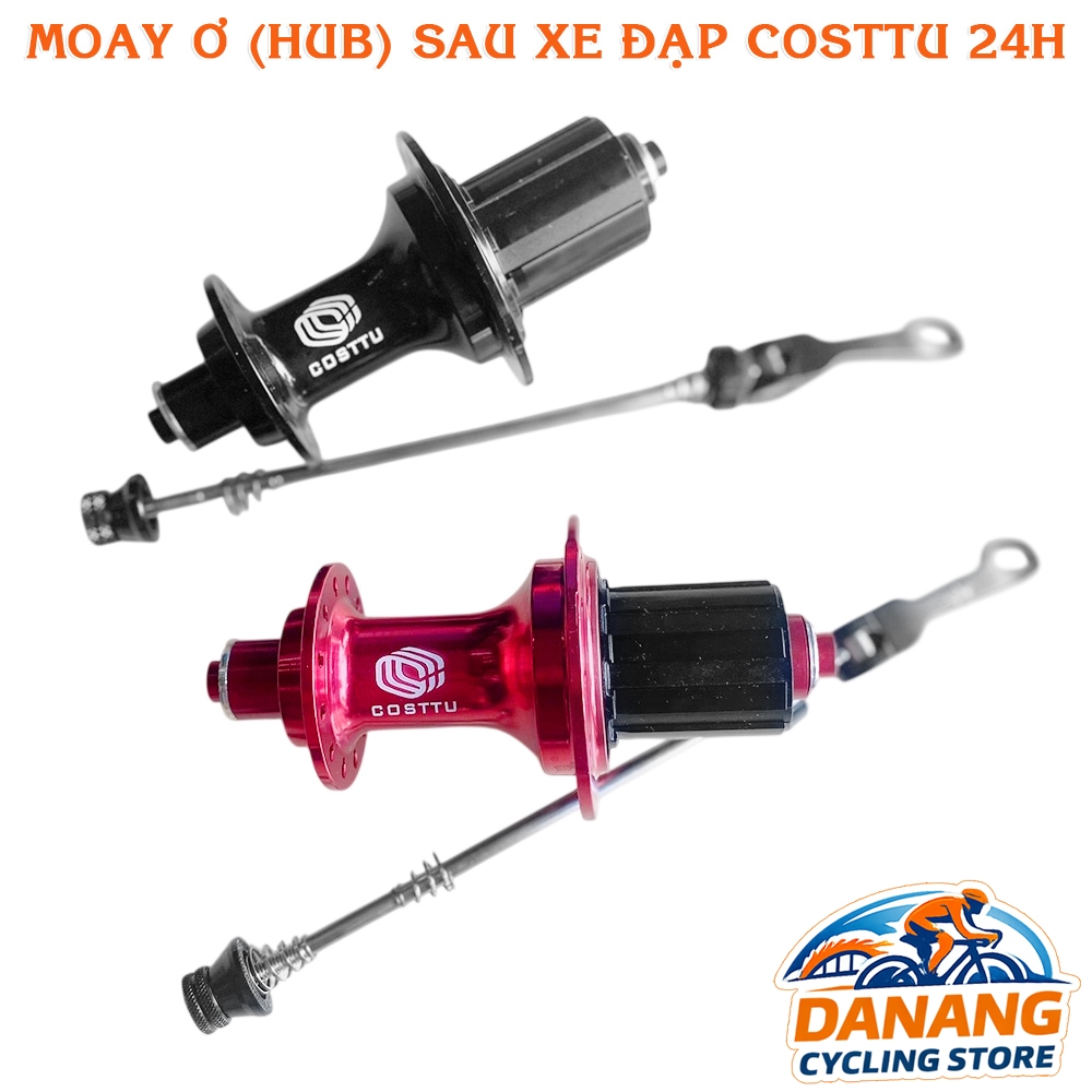 Moay ơ (Đùm) Hub sau xe đạp COSTTU 24 Lỗ - Phanh V (Cối nổ)