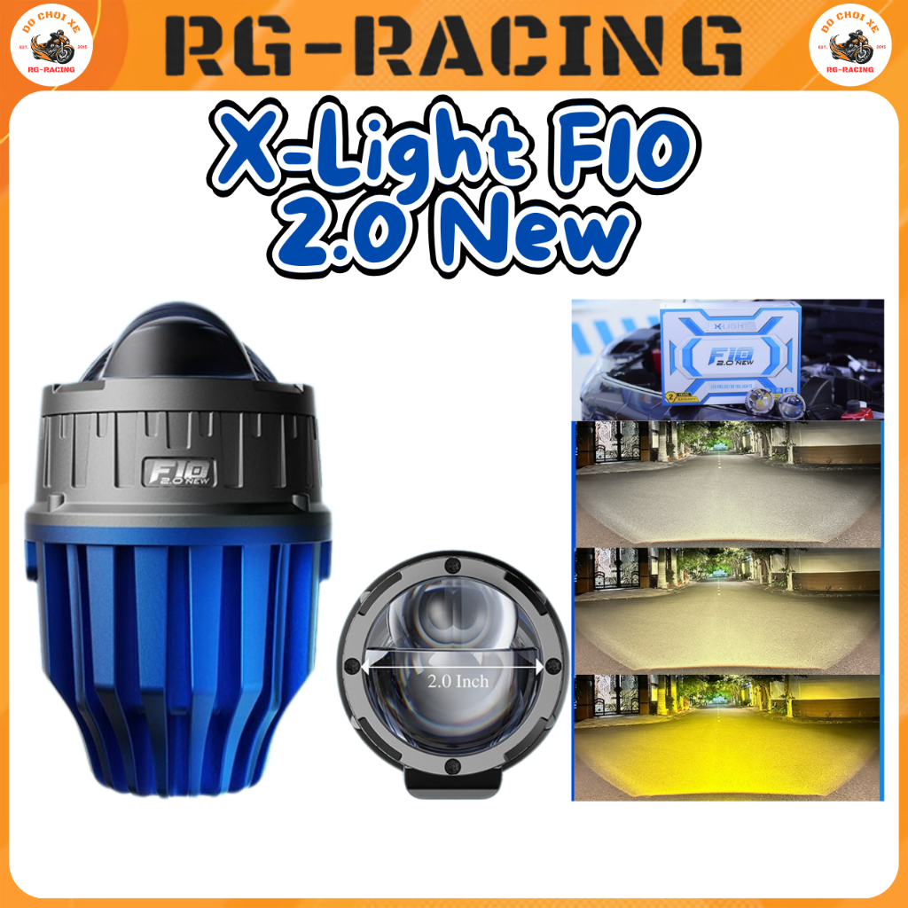 Đèn Bi Gầm LED X-Light F10 2.0 New 2 Inch 3 Tích Hợp Nhiệt Màu Siêu Sáng