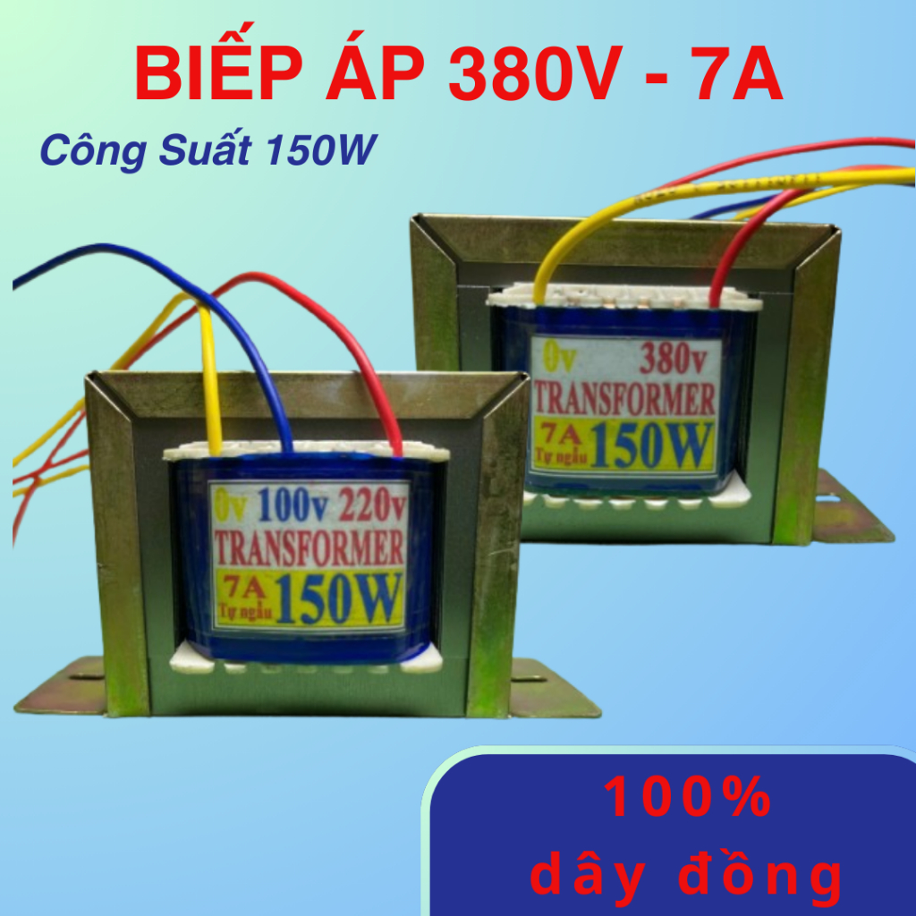 Biến áp 380v 7A, Biến áp 380v ra 220v,100v, Biến áp 220v ra 100v, 50Hz/60Hz, hàng chất lượng